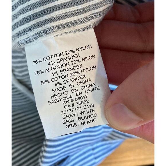 Bebe Stripe Pencil Skirt Size 2 Women’s Blue White - Picture 4 of 7